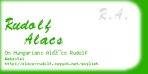 rudolf alacs business card